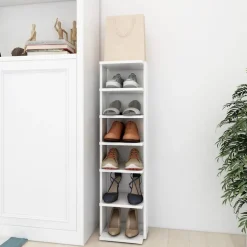 vidaXL Schoenenkast 27,5x27x102 cm bewerkt hout wit