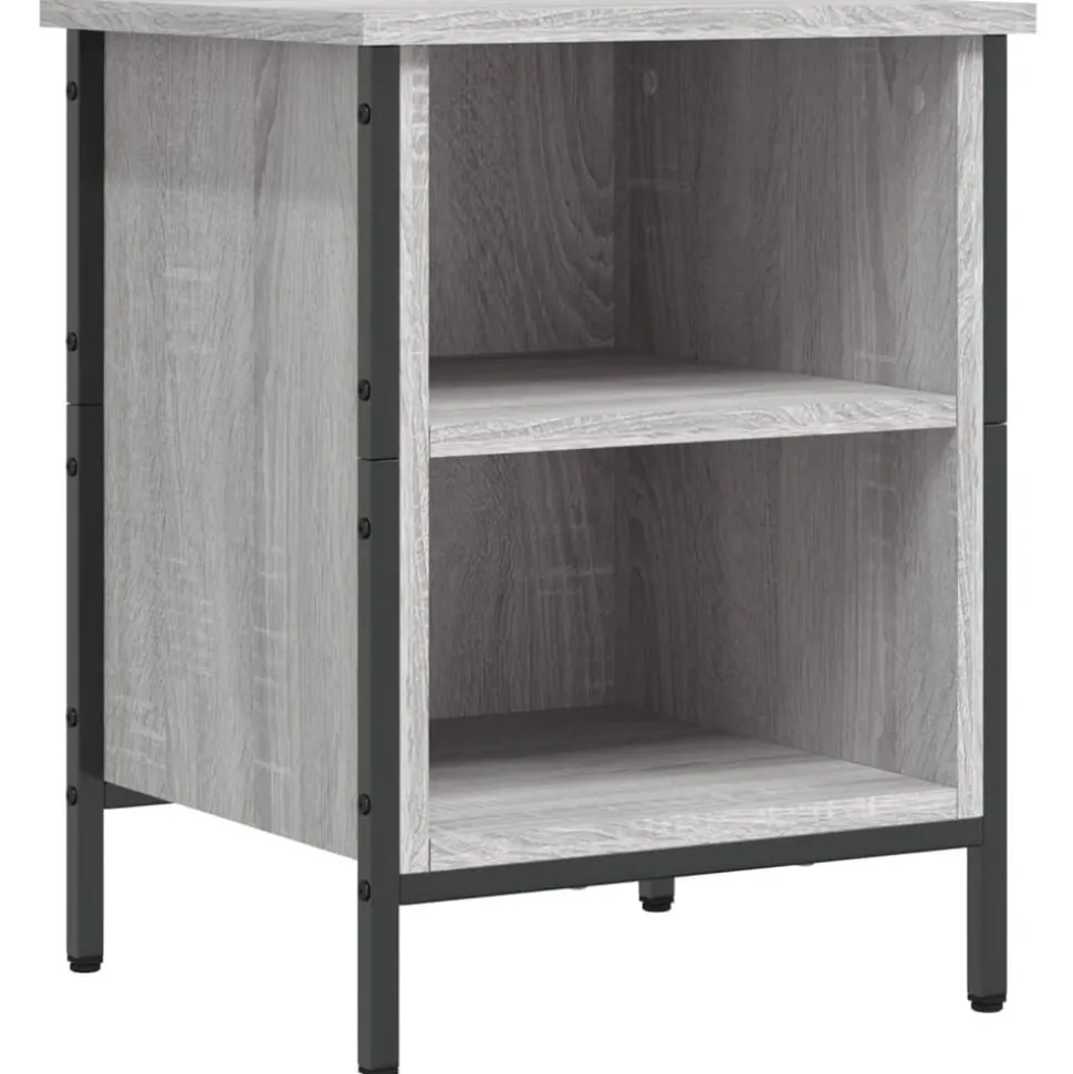 vidaXL Schoenenkast 38x35x50 cm bewerkt hout grijs sonoma eikenkleurig