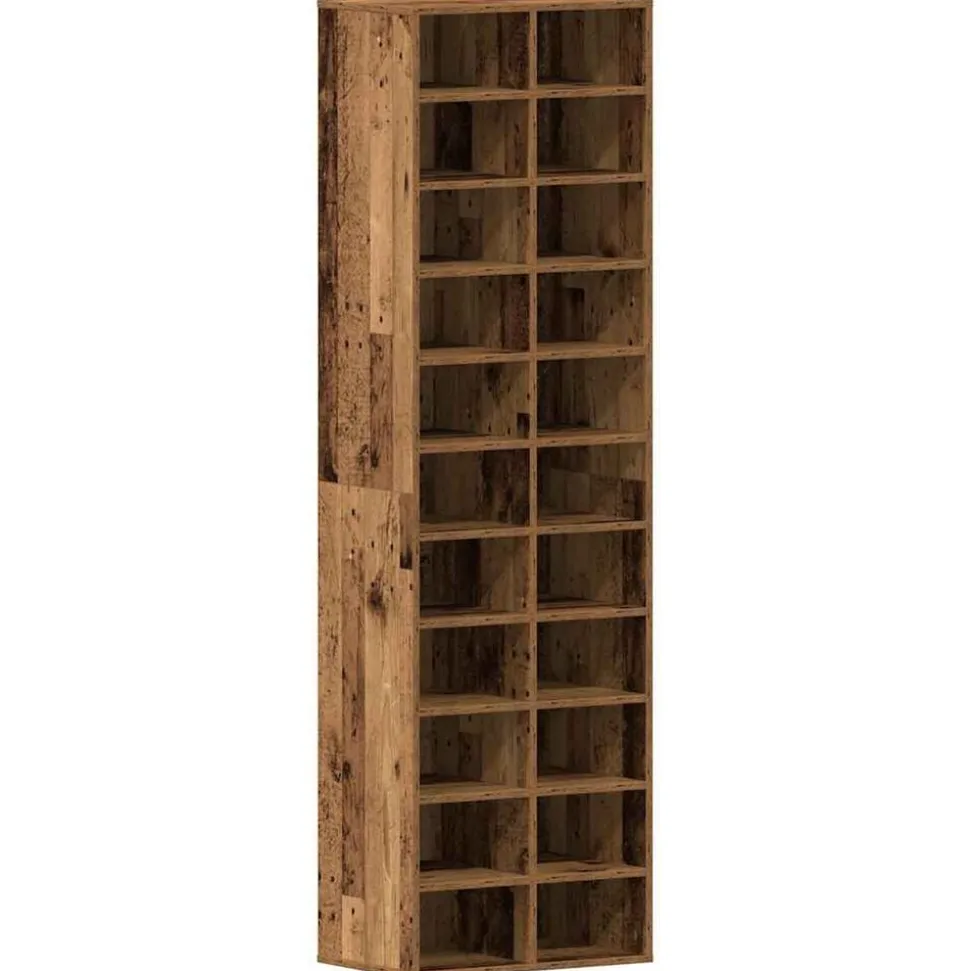 vidaXL Schoenenkast 54x34x183 cm spaanplaat oud hout