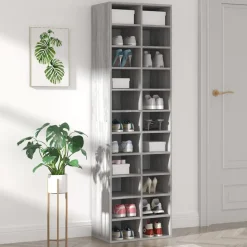vidaXL Schoenenkast 54x34x183 cm bewerkt hout grijs sonoma eikenkleur