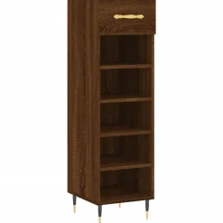 vidaXL Schoenenkast 30x35x105 cm bewerkt hout bruin eikenkleur