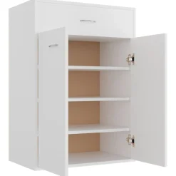 vidaXL Schoenenkast 60x35x84 cm bewerkt hout wit