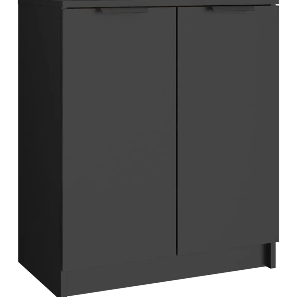 vidaXL Schoenenkast 59x35x70 cm bewerkt hout zwart