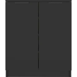 vidaXL Schoenenkast 59x35x70 cm bewerkt hout zwart