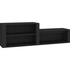 vidaXL Schoenenkast 150x35x45 cm bewerkt hout zwart