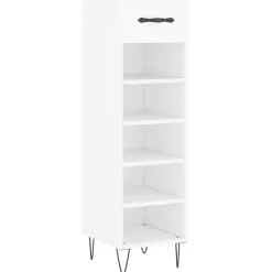 vidaXL Schoenenkast 30x35x105 cm bewerkt hout wit