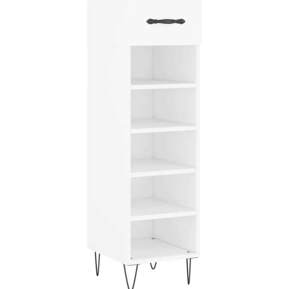 vidaXL Schoenenkast 30x35x105 cm bewerkt hout wit