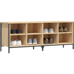 vidaXL Schoenenkast 131x35x50 cm bewerkt hout sonoma eikenkleurig