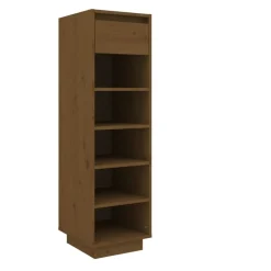 vidaXL Schoenenkast 30x34x105 cm massief grenenhout honingbruin