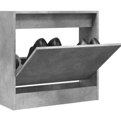 vidaXL Schoenenkast 60x21x57 cm bewerkt hout betongrijs