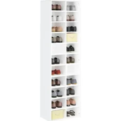 vidaXL Schoenenkast 54x34x183 cm bewerkt hout wit