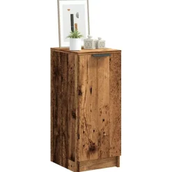 vidaXL Schoenenkast 29,5x35x70 cm bewerkt hout oud houtkleurig