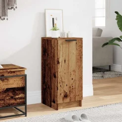 vidaXL Schoenenkast 29,5x35x70 cm bewerkt hout oud houtkleurig
