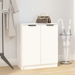 vidaXL Schoenenkast 59x35x70 cm bewerkt hout wit