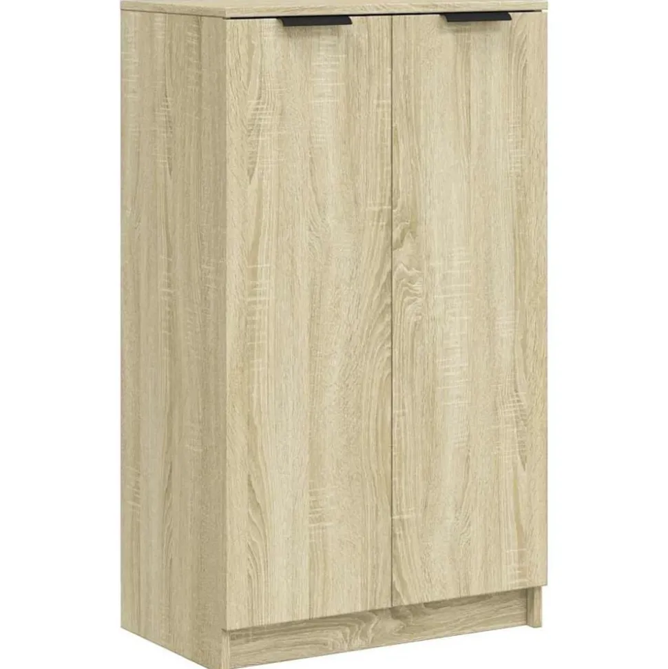 vidaXL Schoenenkast 59x35x100,5 cm bewerkt hout sonoma eikenkleurig