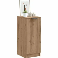 vidaXL Schoenenkast 29,5x35x70 cm bewerkt hout artisanaal eikenkleur