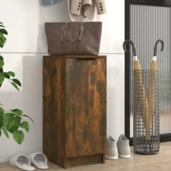 vidaXL Schoenenkast 30x35x70 cm bewerkt hout gerookt eikenkleurig