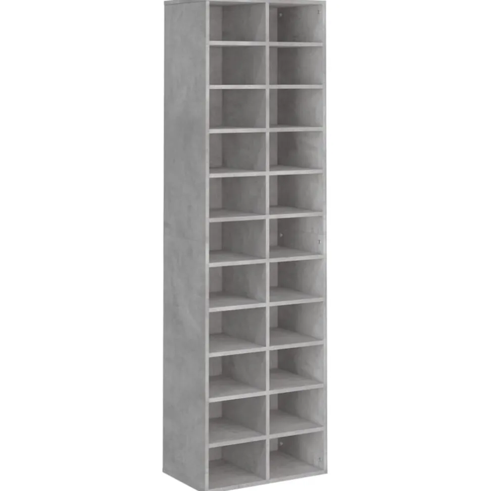 vidaXL Schoenenkast 54x34x183 cm bewerkt hout betongrijs