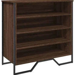 vidaXL Schoenenkast 80x38x78 cm bewerkt hout bruin eikenkleurig