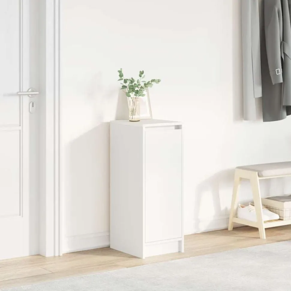 vidaXL Schoenenkast 29,5x34x76 cm bewerkt hout wit