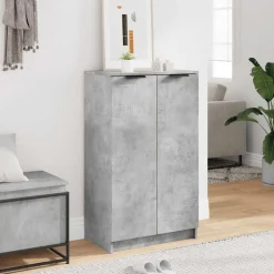 vidaXL Schoenenkast 59x35x100,5 cm bewerkt hout betongrijs