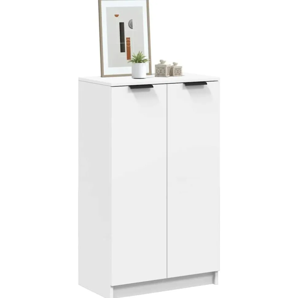 vidaXL Schoenenkast 59x35x100,5 cm bewerkt hout wit