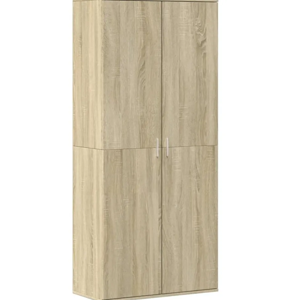 vidaXL Schoenenkast 80x39x178 cm spaanplaat sonoma eikenkleurig