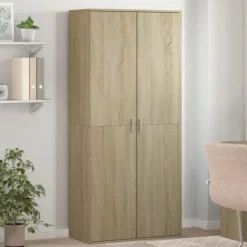 vidaXL Schoenenkast 80x39x178 cm spaanplaat sonoma eikenkleurig