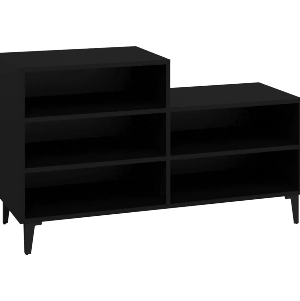 vidaXL Schoenenkast 102x36x60 cm bewerkt hout zwart