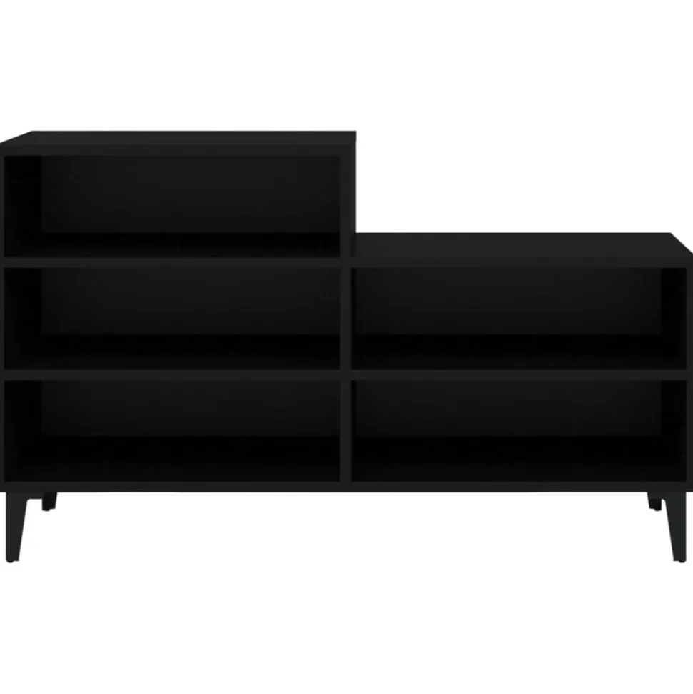 vidaXL Schoenenkast 102x36x60 cm bewerkt hout zwart