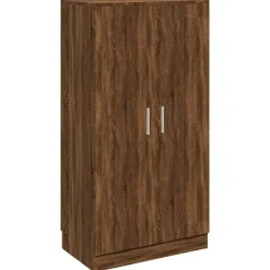 vidaXL Schoenenkast 55x35x108 cm bewerkt hout bruin eikenkleur