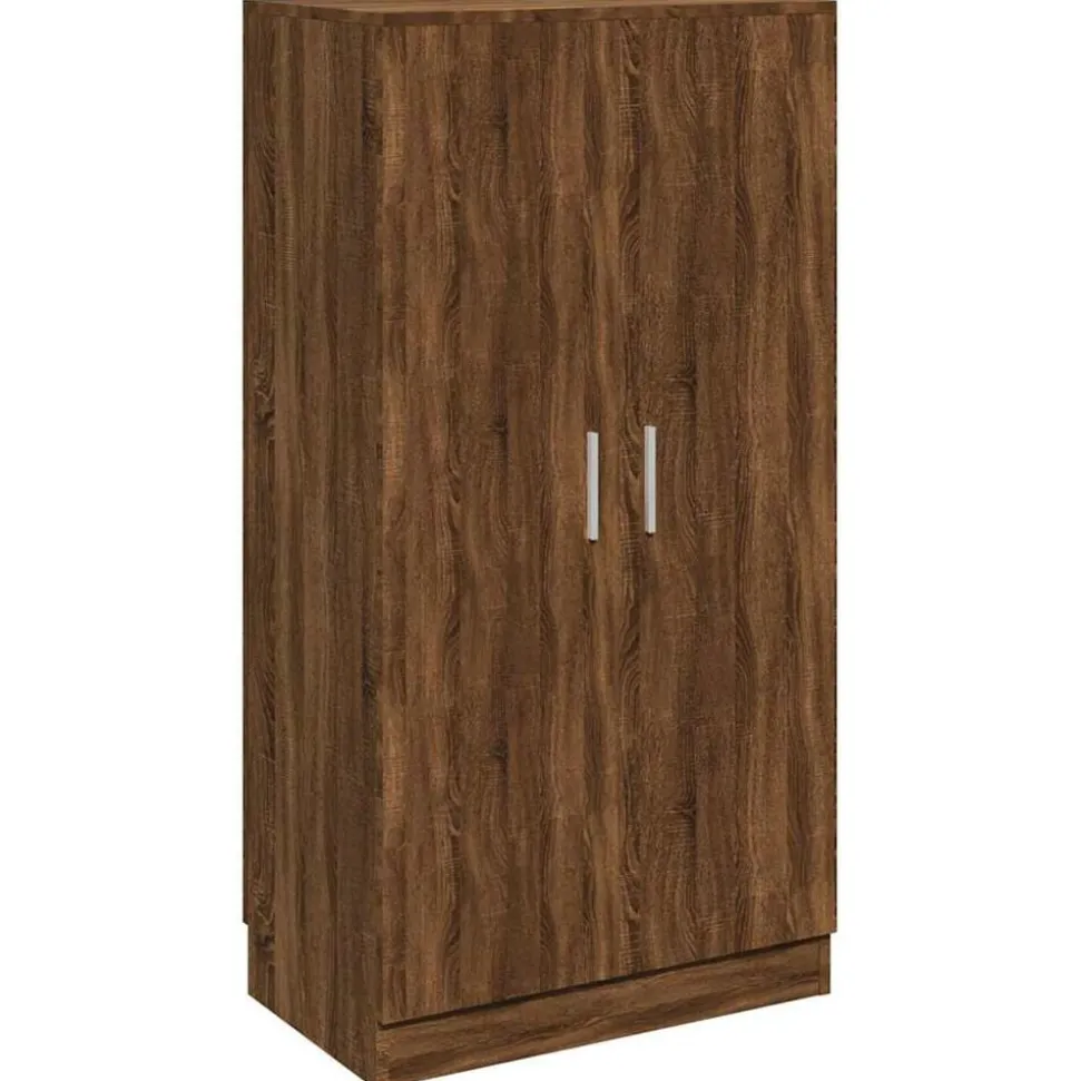 vidaXL Schoenenkast 55x35x108 cm bewerkt hout bruin eikenkleur