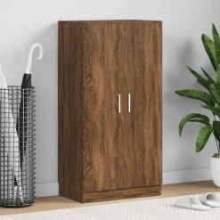 vidaXL Schoenenkast 55x35x108 cm bewerkt hout bruin eikenkleur