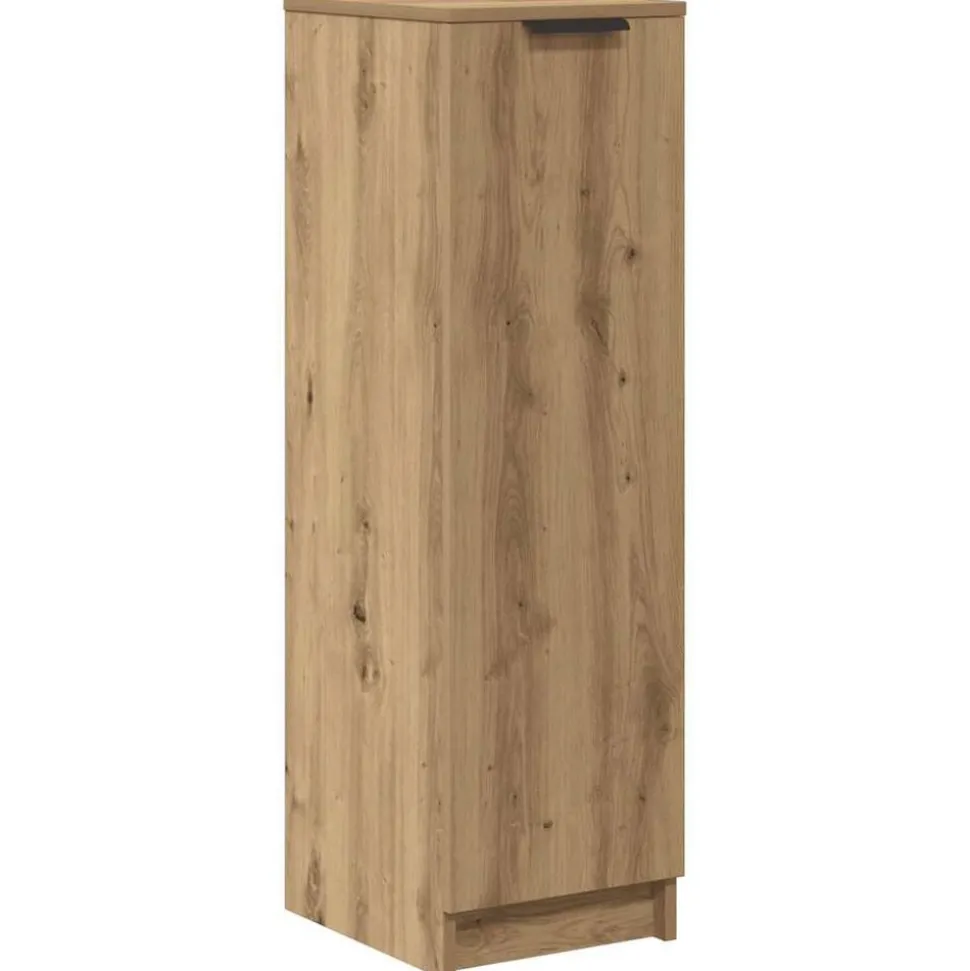 vidaXL Schoenenkast 29,5x35x100,5 cm bewerkt hout artisanaal eiken