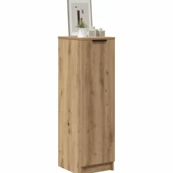 vidaXL Schoenenkast 29,5x35x100,5 cm bewerkt hout artisanaal eiken
