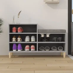 vidaXL Schoenenkast 102x36x60 cm bewerkt hout sonoma grijs