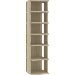 vidaXL Schoenenkast 27,5x27x102 cm bewerkt hout sonoma eikenkleurig