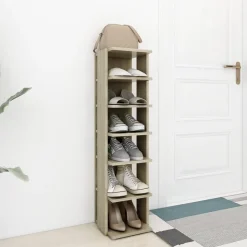 vidaXL Schoenenkast 27,5x27x102 cm bewerkt hout sonoma eikenkleurig