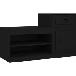 vidaXL Schoenenkast 100x42x60 cm bewerkt hout zwart