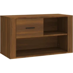 vidaXL Schoenenkast 80x35x45 cm bewerkt hout bruin eikenkleur