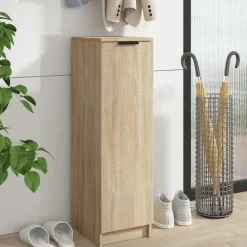 vidaXL Schoenenkast 30x35x100 cm bewerkt hout sonoma eikenkleurig