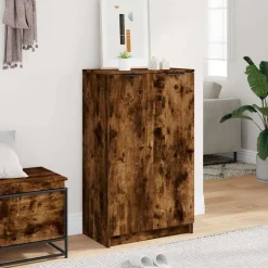 vidaXL Schoenenkast 59x35x100 cm bewerkt hout gerookt eikenkleurig