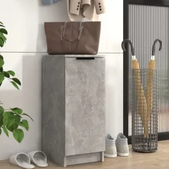 vidaXL Schoenenkast 30x35x70 cm bewerkt hout betongrijs