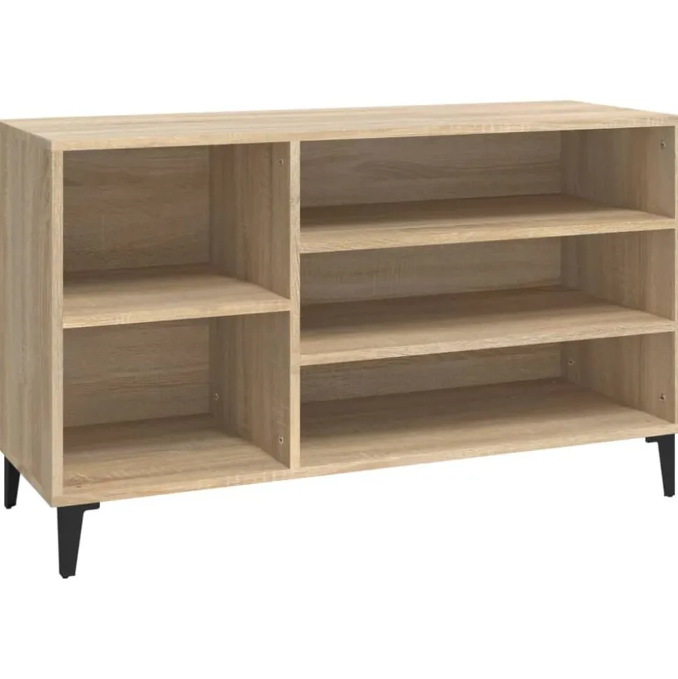vidaXL Schoenenkast 102x36x60 cm bewerkt hout sonoma eikenkleurig