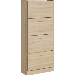 vidaXL Schoenenkast 63x24x147 cm bewerkt hout sonoma eikenkleurig