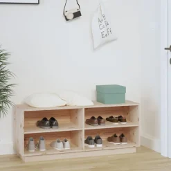 vidaXL Schoenenkast 110x34x45 cm massief grenenhout