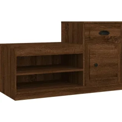 vidaXL Schoenenkast 100x42x60 cm bewerkt hout bruin eikenkleur