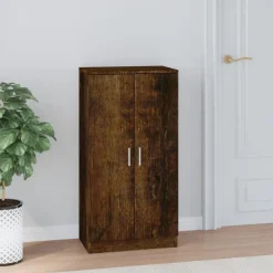 vidaXL Schoenenkast 55x35x108 cm bewerkt hout gerookt eikenkleurig