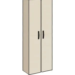 vidaXL Schoenenkast 60x30x166 cm stof crèmekleurig