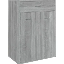 vidaXL Schoenenkast 60x35x84 cm bewerkt hout grijs sonoma